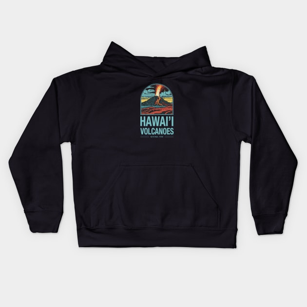 Hawai'i Volcanoes National Park Kids Hoodie by Curious World